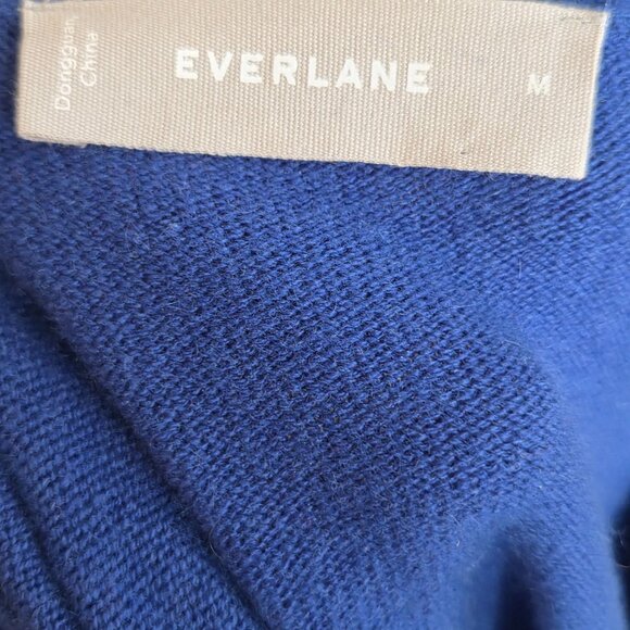 Everlane Women's Cashmere Knit Sweater Crewneck Long Sleeve Pullover Blue Size M - Picture 7 of 8